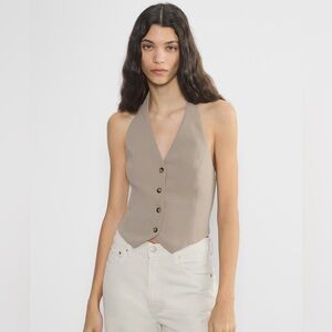 Aritzia Vito Vest Modern Taupe size 4 NWOT